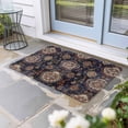 thumbnail image 2 of Boho Flower Doormat Outdoor Entrance 16"x24", Colorful Tribal Geometric Abstract Absorb Moisture Dirt Door Mats, Non-Slip Rubber Backing Floor Mats Indoor, Low-Profile Front Door Rugs, 2 of 9