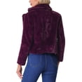 thumbnail image 3 of CHAQUETA CORTA DE PIEL SINTÉTICA SUELTA DE MODA INSPIRADORA PARA MUJERES EN INVIERNO TAMAÑO M PÚRPURA PROFUNDO, 3 of 6