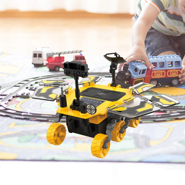 Solar Mars Rover Learning Toy Educación Científica Y Tecnológica Para Cumpleaños Amarillo