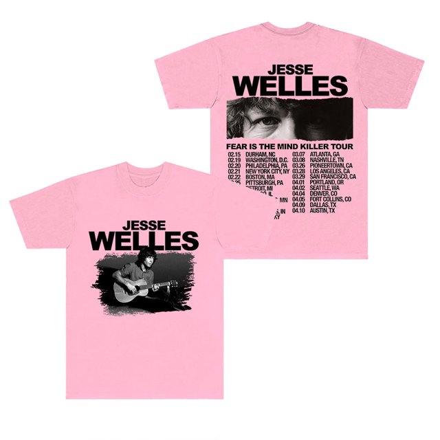 Jesse Welles Playera Unisex Manga Corta Verano Estilo Urbano Gira Miedo Es El Asesino de la Mente