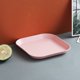thumbnail image 1 of Xiao Hua Bandeja poco profunda de paja de trigo de 5,9 pulgadas y 0,59 pulgadas de alto, apta para microondas y lavavajillas, plato de plástico resistente y no frágil, 2 piezas, color rosa, 1 of 5