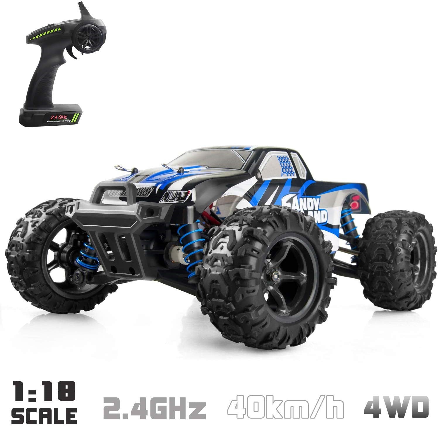 9300 Remote Control Car 118 Scale 2.4Ghz Radio 4WD Fast 30+ MPH RC