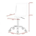 thumbnail image 7 of Briar Clear Acrylic Chair with Stainless Steel Gold Base and Casters (pack of 1), Gold, 7 of 7