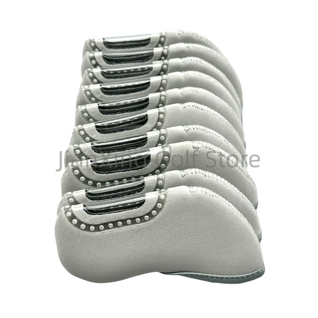 Housse de Tête de Club de Golf Simple Compensée de Sable Transparente Protecteur de Tête de Golf Accessoires de Golf 10 Pcs Gris