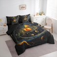thumbnail image 3 of Manfei Cosmos Galaxy Bedding Comforter Set 7-Piece, Nebula Planet Stars Full Bedding Set, Outer Space Universe Fitted Sheet Flat Sheet, Super Cozy Room Decor, 3 of 8