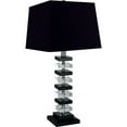 thumbnail image 1 of Ore Furniture 31133BK 26 in. Solid Crystal Table Lamp - Black & Clear, 1 of 1
