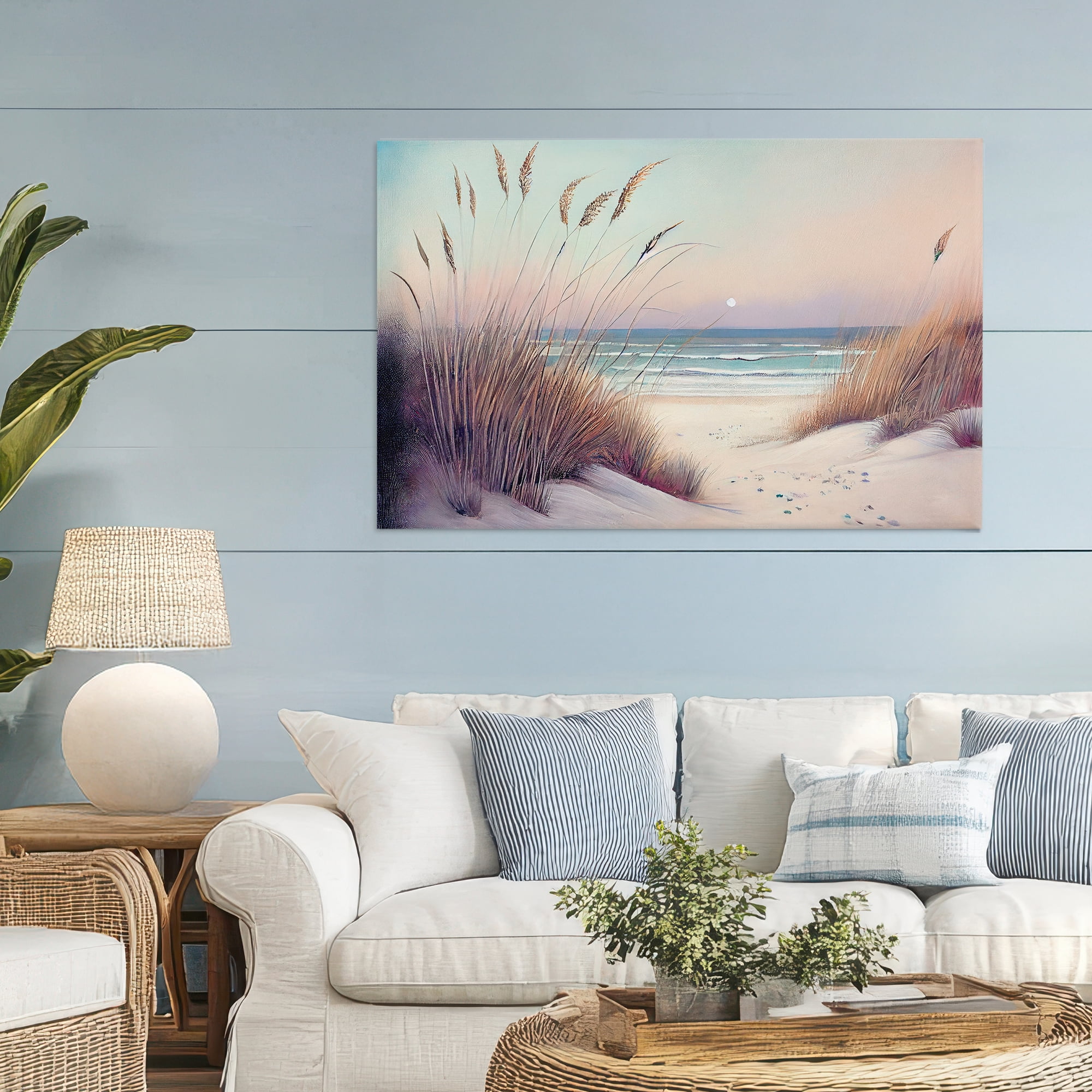 Euphoria Beach Dunes View Canvas Wall Art, design by Sasha