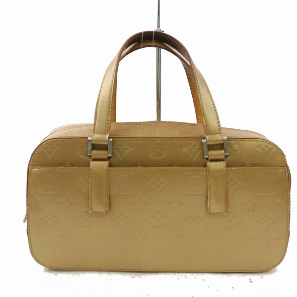 Louis Vuitton - Shelton Vernis 870910 Gold Monogram Mat Leather Satchel - www.bagssaleusa.com/product-category/onthego-bag/ - www.bagssaleusa.com/product-category/onthego-bag/