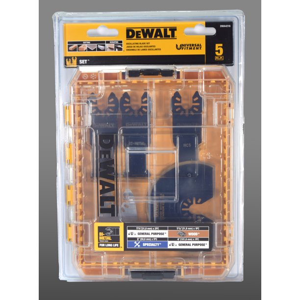 Dewalt DWA4216 5Piece Oscillating Blade Set