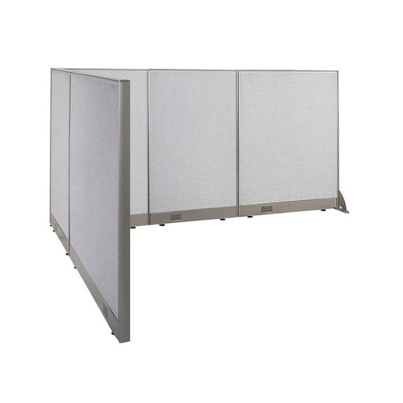 GOF L-shaped Freestanding Office Partition, Room Divider, Privacy Screen, Workstation Cubicle (78”D x 114”W x 48”H)