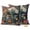 Dark Brown White Dark Blue, variant on 2 Pack Outdoor Waterproof Throw Pillow Covers,Country Flower Vase Butterfly Decorative Square Patio Pillowcases for Chair Couch Sofa 16x16in