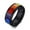 Black, variant on Mens Rainbow Drop Rotatable Ring Titanium Steel Black Finish Modern Accessory Statement Piece For Everyday Now