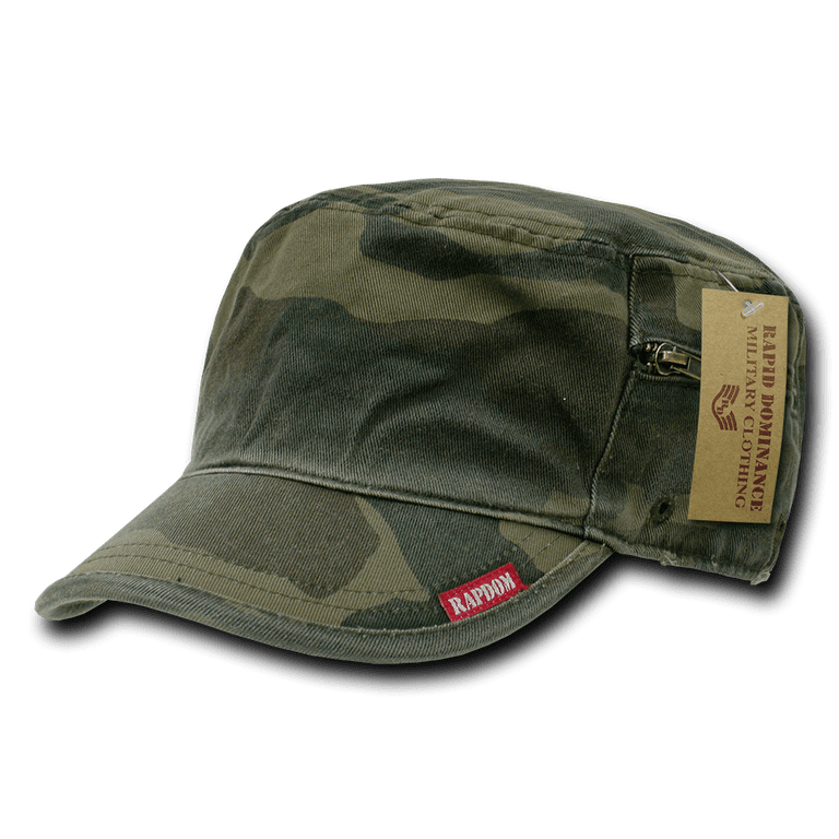 New BDU Patrol Fatigue Cadet Military Cotton w Zipper Adj Camo Caps Cap Hat  Hats