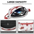thumbnail image 4 of Fanny Pack White Christmas Santa Pattern Waist Pack Bag,Running Cross Bag,Waterproof Large Fanny Packs for Women Men for Travel Running Hiking Cycling, 4 of 6