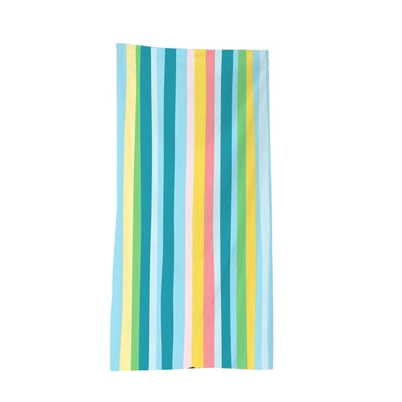 Beach Towel, Pool Towel, Travel Bath Towel, Striped Swim Towel 140x70cm Oversized Soft Striped Towel for Swimming Beach Travel Outdoor Activities