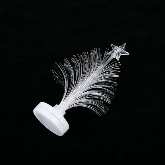 Soimiss 2Pcs Christmas Tree Desk Lamp Fiber Optic LED Color Changing