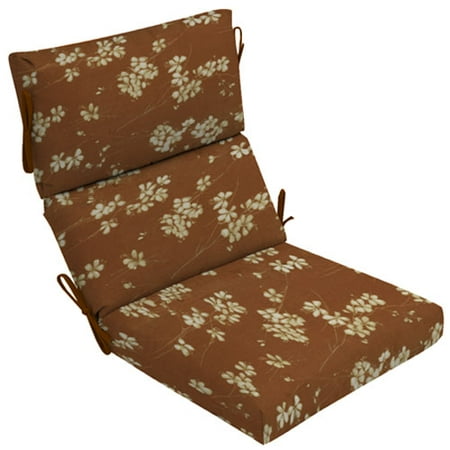 Floral Brown Chair Cushion