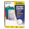 CLine Report Covers with Binding Bars, Vinyl, Clear, 1/8" Capacity, 50