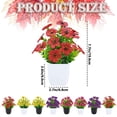 thumbnail image 2 of Artificial Flower Plant,Fake Flowers,Artificial Small Potted Plants & Violet Plastic Potted Flowers for Home Living Room Table Decoration,White, 2 of 8