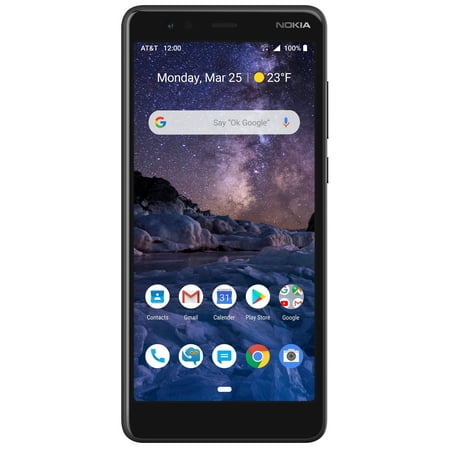 New Nokia 3.1 A 32GB TA-1140 GSM Unlocked 4G LTE 5.45 in IPS LCD Display 2GB RAM 8MP Camera Android One Smartphone - Black