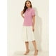 thumbnail image 3 of Top Elegante De BluDe ManCorDe OficiDe Las Camisas Del Cuello De PajariDe Las Mujeres RoProfundo XS, 3 of 5