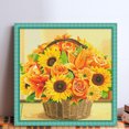 thumbnail image 2 of Kit Punto Cruz Girasol Impreso Con Cuentas Bordado Del 40x40cm, 2 of 9