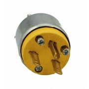 Leviton 615PA 000-000 Straight Blade Electric Plug, 250 V, 15 A, 2 P, 3 W, Steel