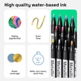thumbnail image 5 of ARTISTRO 12 Metallic Paint Pens for Glass Marking, Rock Painting, Ceramic, Wood, Fabric, Scrapbooking, DIY Craft Making, Coloring - Acrylic Paint Markers Bullet Tip 2.5mm, 5 of 5
