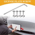 thumbnail image 2 of 1 Set 1/4" M6 Car Anti Theft License Plate Screws for Car Frame Holder with 4 Washers Titanium Tone, 2 of 7