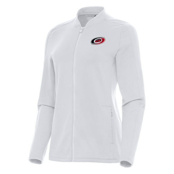 Women's Antigua White Carolina Hurricanes Continual Full-Zip Jacket