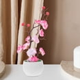 thumbnail image 3 of GOOHOCHY Decoración de ciruela artificial Flor realista Bonsái falso Flor de ciruelo falsa Simulación de flor de ciruelo, 3 of 8