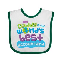 Inktastic My Daddy is the Worlds Best Accountant Boys or Girls Baby Bib