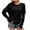 Black, variant on Womens Fall Fashion 2022! QLEICOM Sweaters for Women, Women's Round- Neck Solid Color Lace Up Sleeves Recreational Pullover Knitting Sweater Long Sleeve Tops On Clearance