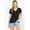 Black, variant on Women's Elastic Basic Summer Lightweight Tee Shirt Cap Sleeve V Neck Top