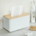 thumbnail image 5 of Multifunction Tissue Box Rectangular Facial Tissue Holder Dispenser for Dining Room, Kitchen, Bedroom Dressers and Home Décor,white, 5 of 5