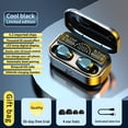 thumbnail image 3 of Azultooth Compatible v5.2 Auriculares Verdadera pantalla digital LED inalámbrico en auriculares recargables de orejas Auriculares libres de manos libres Inevent EL018304-01B, 3 of 7