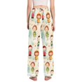 thumbnail image 3 of Dailycode Women's Pajama Pants Wide Leg Lounge Pj Bottoms With Pockets Sun and Kids, 3 of 7