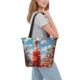 thumbnail image 6 of KLL Tote Bag for Women Tomato Field Bottle Print Shopping Grocery Reusable Bags for Office School Shopping Travel, 6 of 6