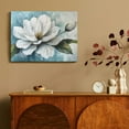 thumbnail image 4 of ZFLMY White floral canvas wall art decoration for bedrooms, dormitories, living rooms, bathrooms 16x12in, 4 of 6