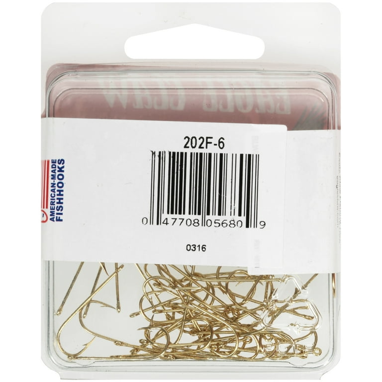 Eagle Claw 202FH-6 Aberdeen Size 6 Fishhooks 50 Pack 