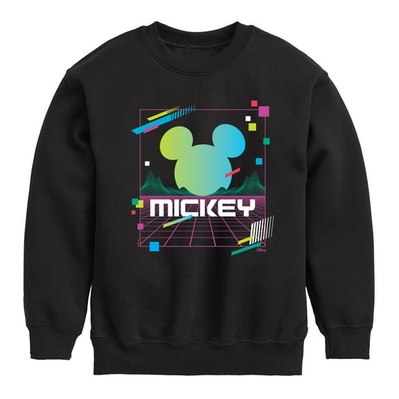 Disney - Mickey Vaporwave Sunset - Toddler & Youth Crewneck Fleece Sweatshirt