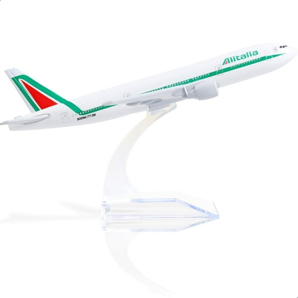 NUOTIE 1/400 Italian Boeing 777 Diecast Metal Model Airplane with Stand, Classic Aviation Gift or Desktop Display Decoration