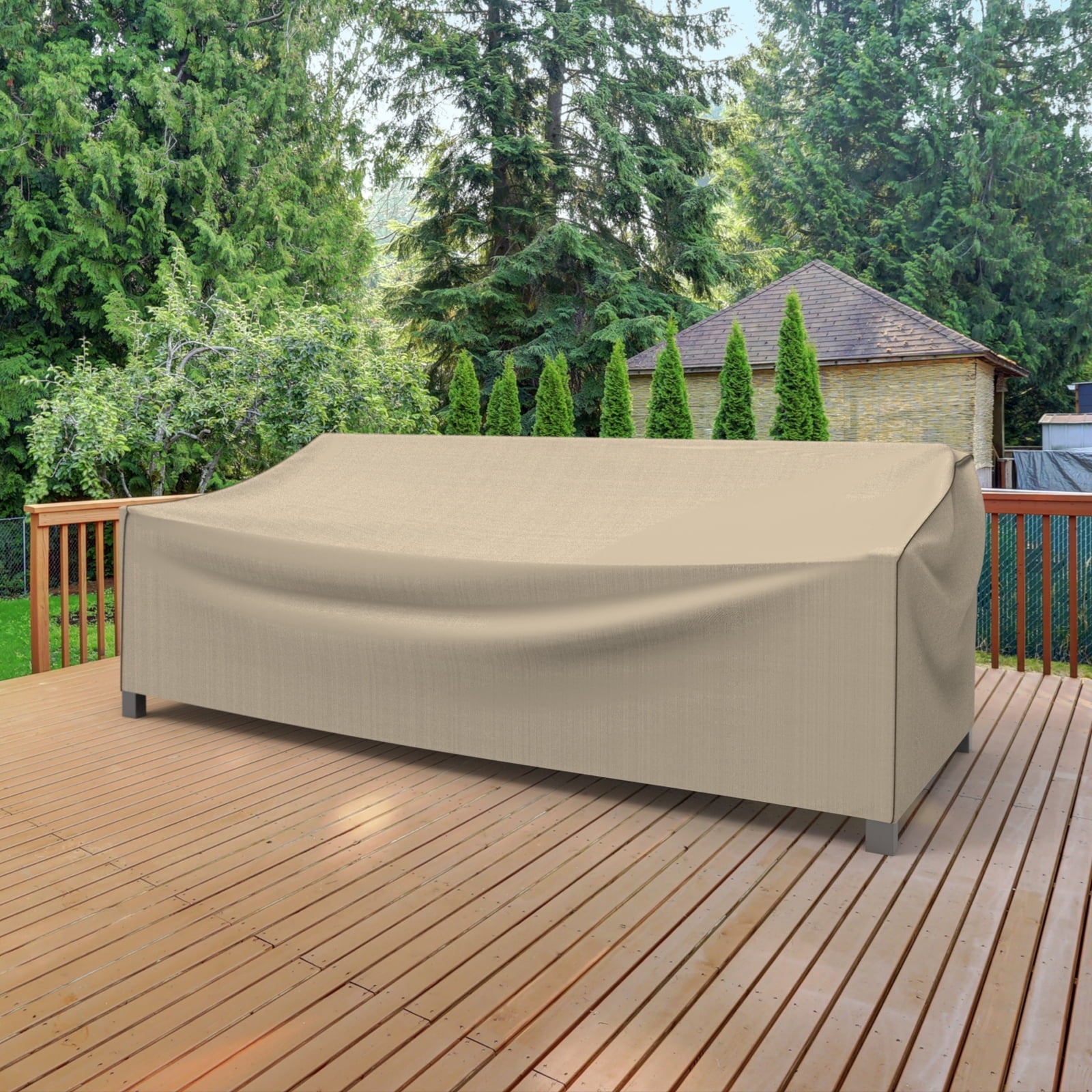 Budge Black Ivory StormBlock™ Mojave Patio Loveseat Cover - 58L x 38W x 35H in.