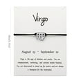 12 Twelve Constellations Bracelet Constellation Card Adjustable Black