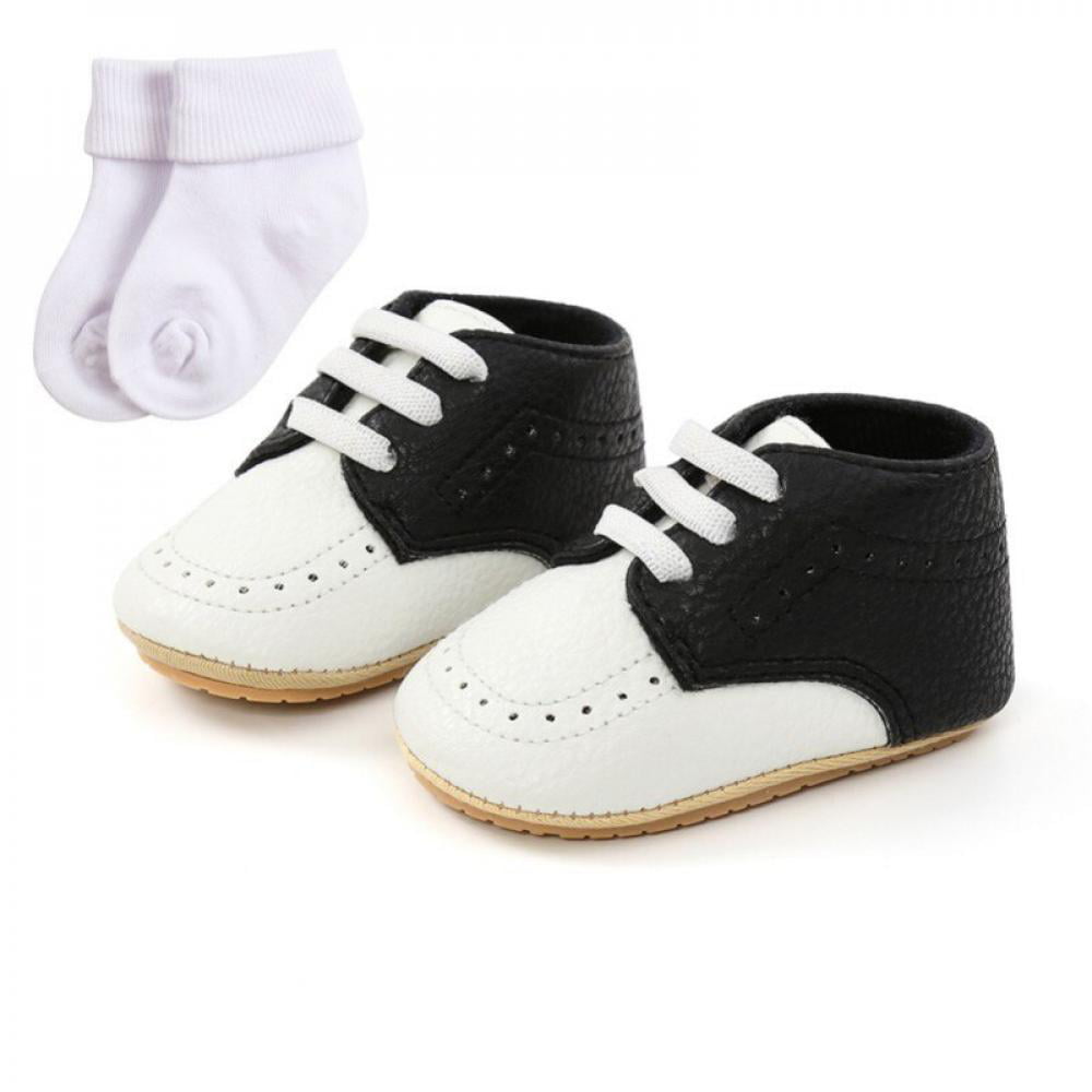 CUTELOVE born Infant Toddler Lace-up shoes Soft Bottom Anti-slip Walkers Prewalker Kids boy girl shoes with socks 0-18M - Walmart.com