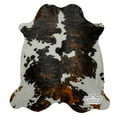 thumbnail image 2 of Dark Tricolor Cowhide Rug, 6x7 ft, Genuine Leather, Natural Cowhide for Modern & Rustic Decor, 2 of 7