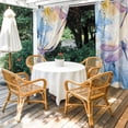 thumbnail image 4 of Spring Dragonfly Outdoor Curtains for Patio Waterproof, Pastoral Flowers Dandelion Grommet Curtains for Porch Outside Privacy Drape for Gazebo Garden Pergola, 1 Panel, 54x108in, 4 of 9