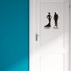thumbnail image 5 of 2 uds hombre mujer baño cuarto de baño polvo habitación 1 WC calcomanía decoración del baño arte pared hogar niños dormitorio sala de estar Oficina decoración pegatinas JM, 5 of 5