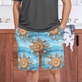 thumbnail image 6 of Men's Pajama Shorts Bottoms with Pockets Soft Lightweight Lounge Sleep Wear Wood Hoods and Wave, 6 of 6