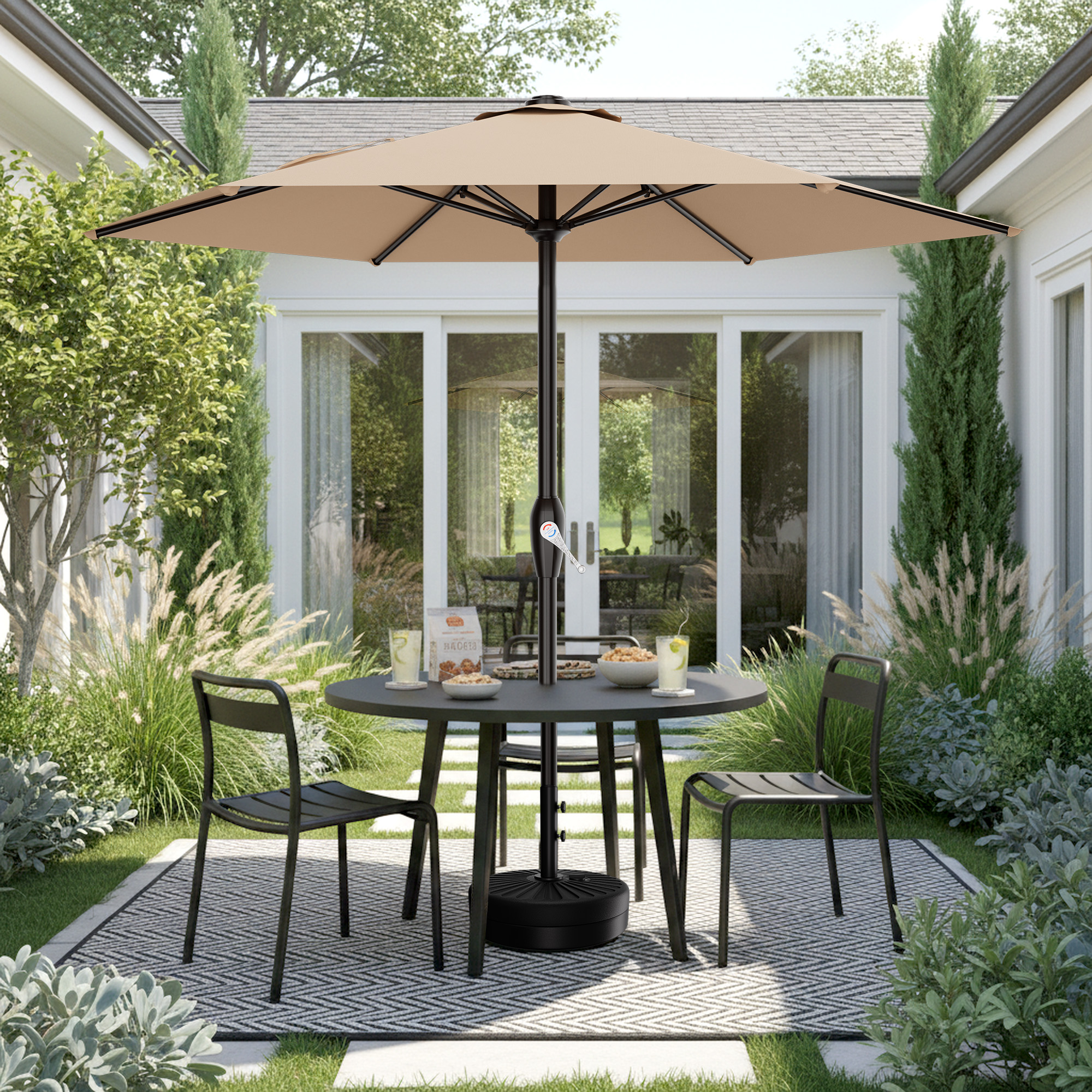 Easthome 7.5ft Patio Market Umbrella with Crank Handle photo 2